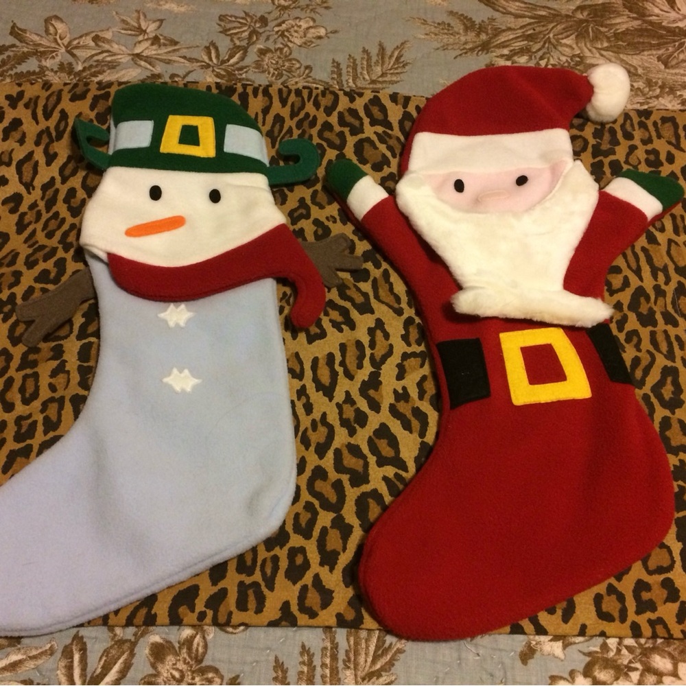 2002 OLD NAVY Felt & Fur  22” CHRISTMAS Stockings